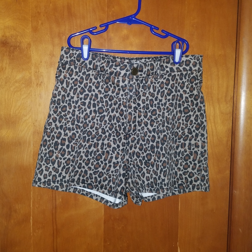 Altar'd State High Rise Leopard Shorts